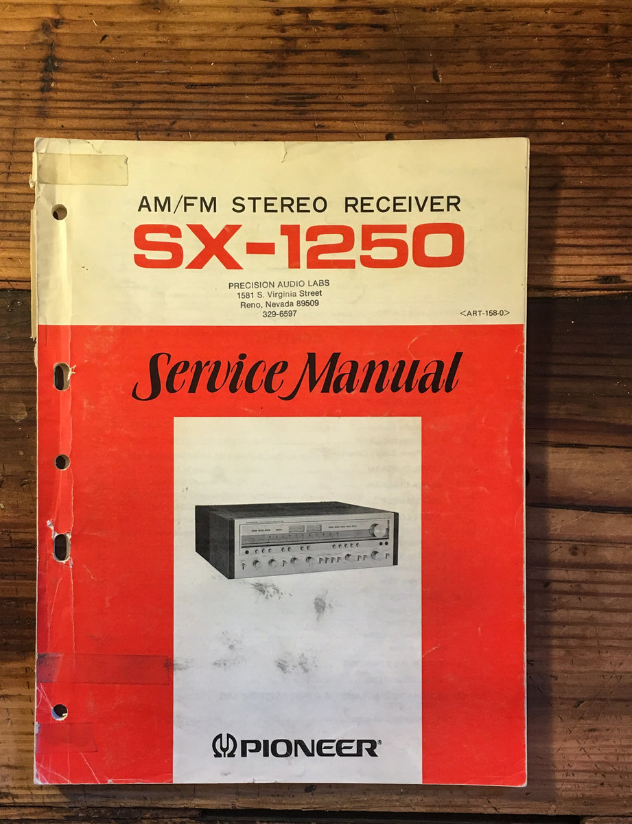 Pioneer Service Manuals Vintage Audio Store Vintage Service Manuals