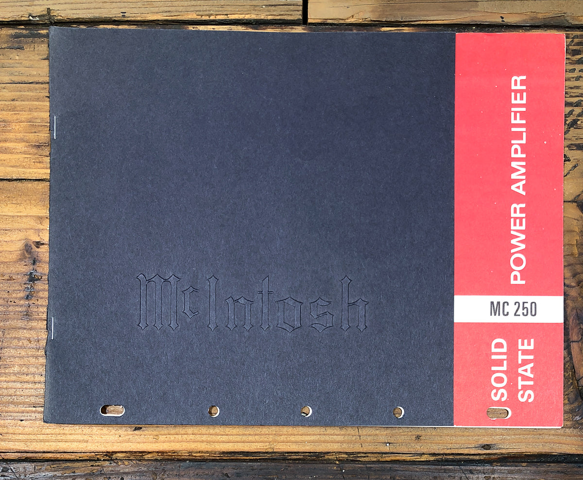 McIntosh MC250 MC-250 Amplifier Owners / User Manual *Original*