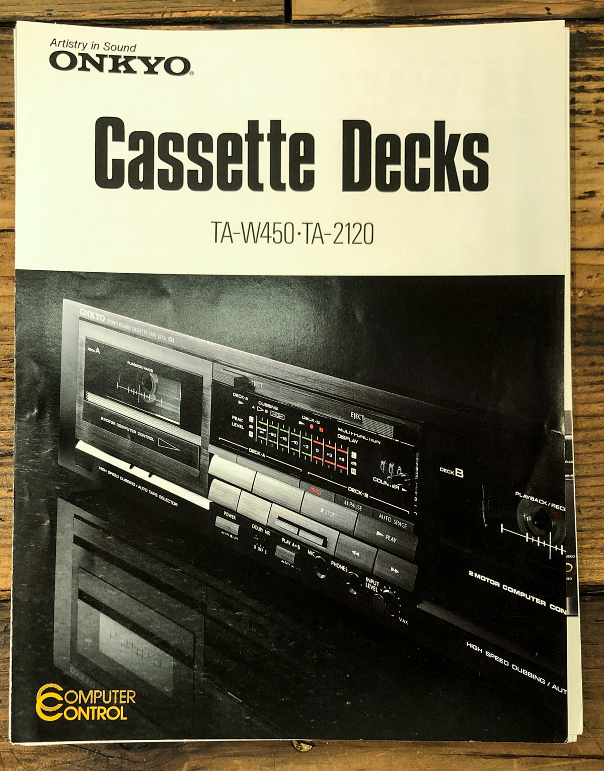 Onkyo TA-W450 TA-2120 Cassette 3 pg Dealer Brochure *Original*