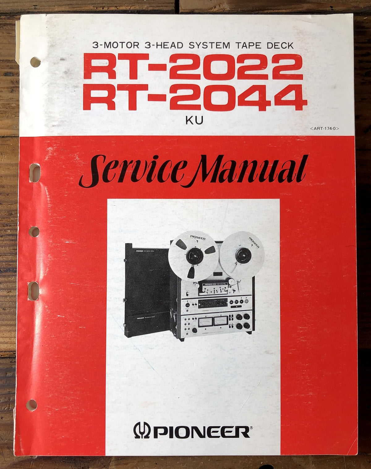 Pioneer RT-2022 RT-2044 Reel to Reel Tape Deck Service Manual *Original*