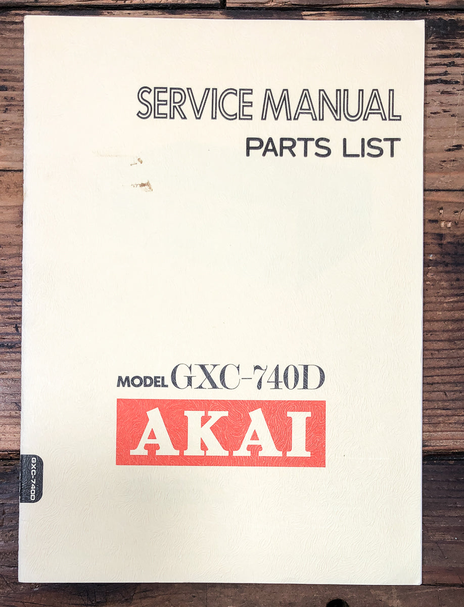 Akai GXC-740D Cassette Service Manual *Original*