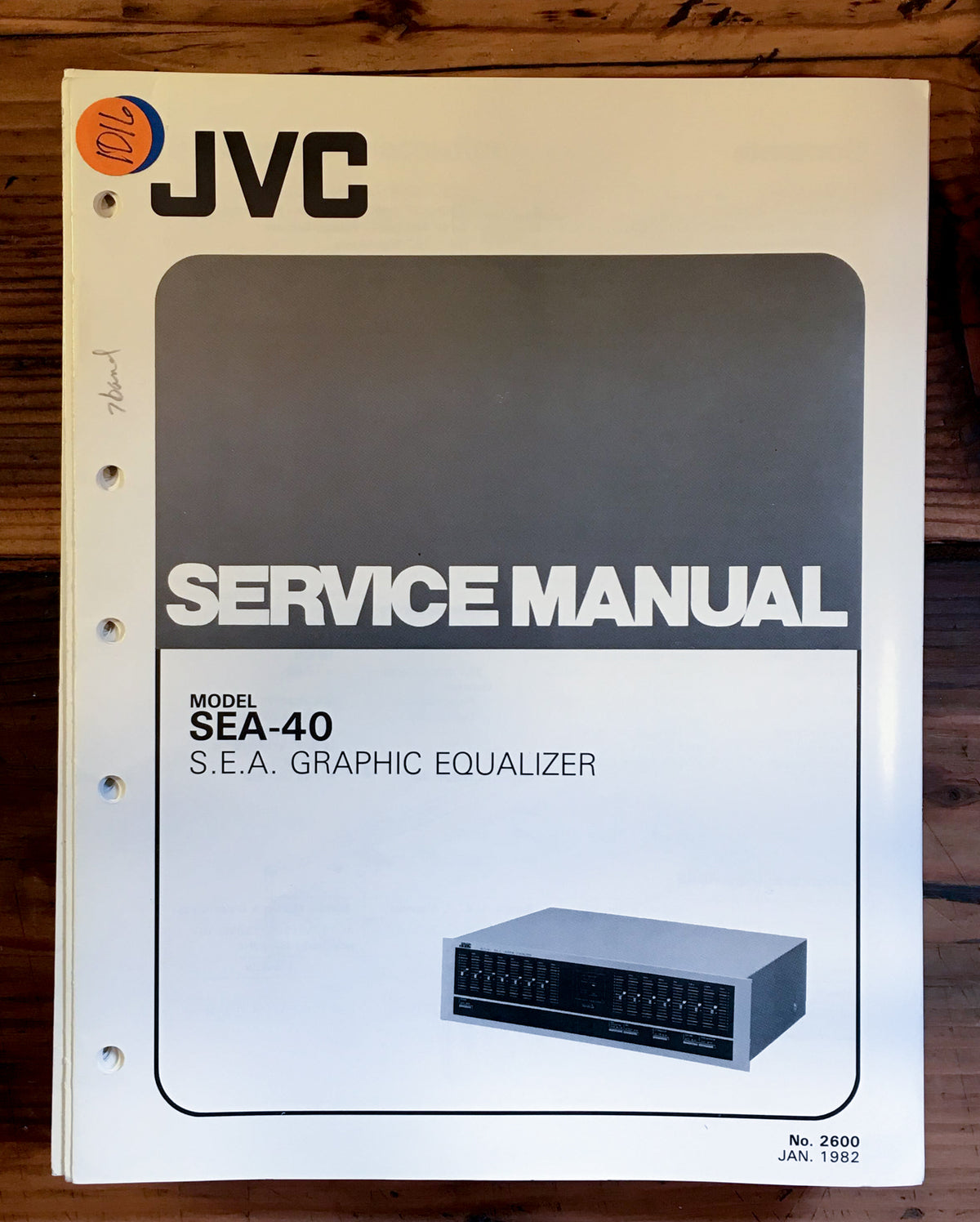 JVC SEA-40 Equalizer Service Manual *Original*