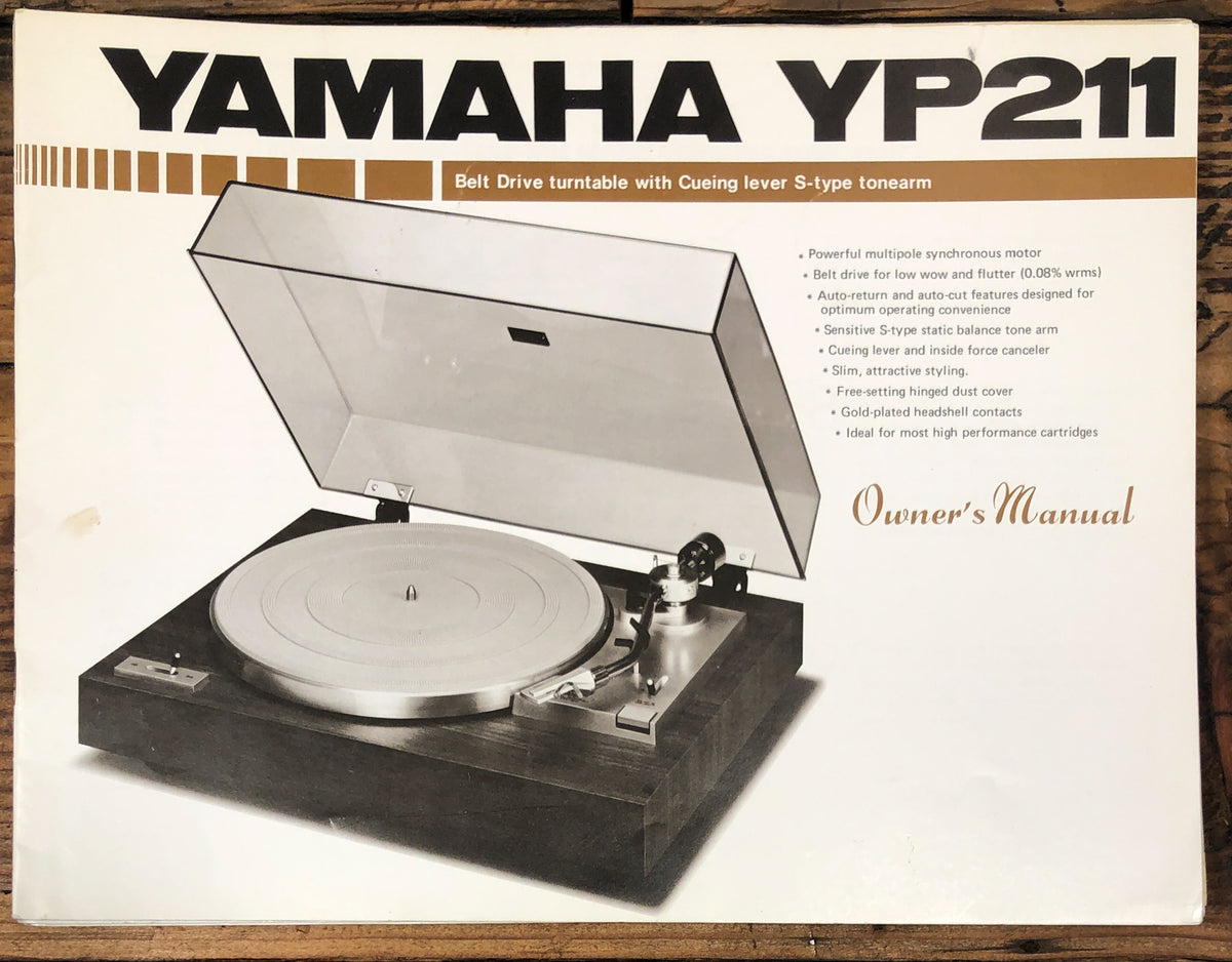 Yamaha YP211 YP-211 Record Player / Turntable Owner / User Manual *Original*