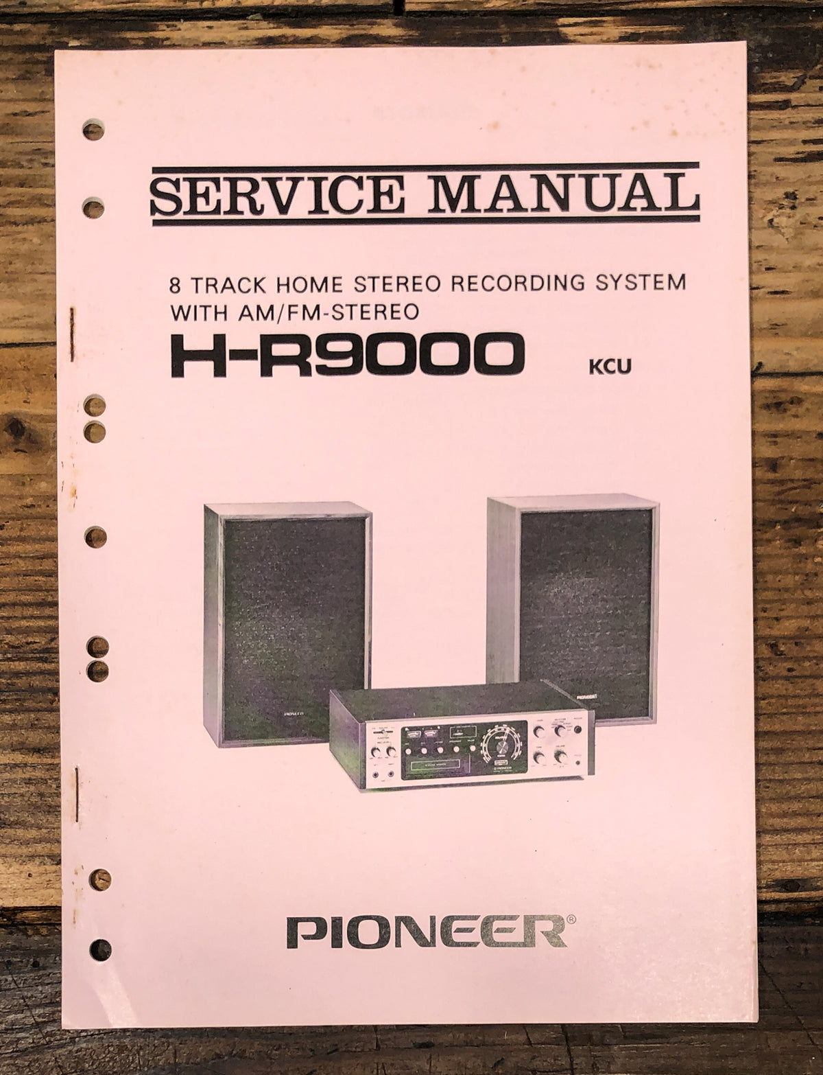 Pioneer H-R9000 8 Track Service Manual *Original*
