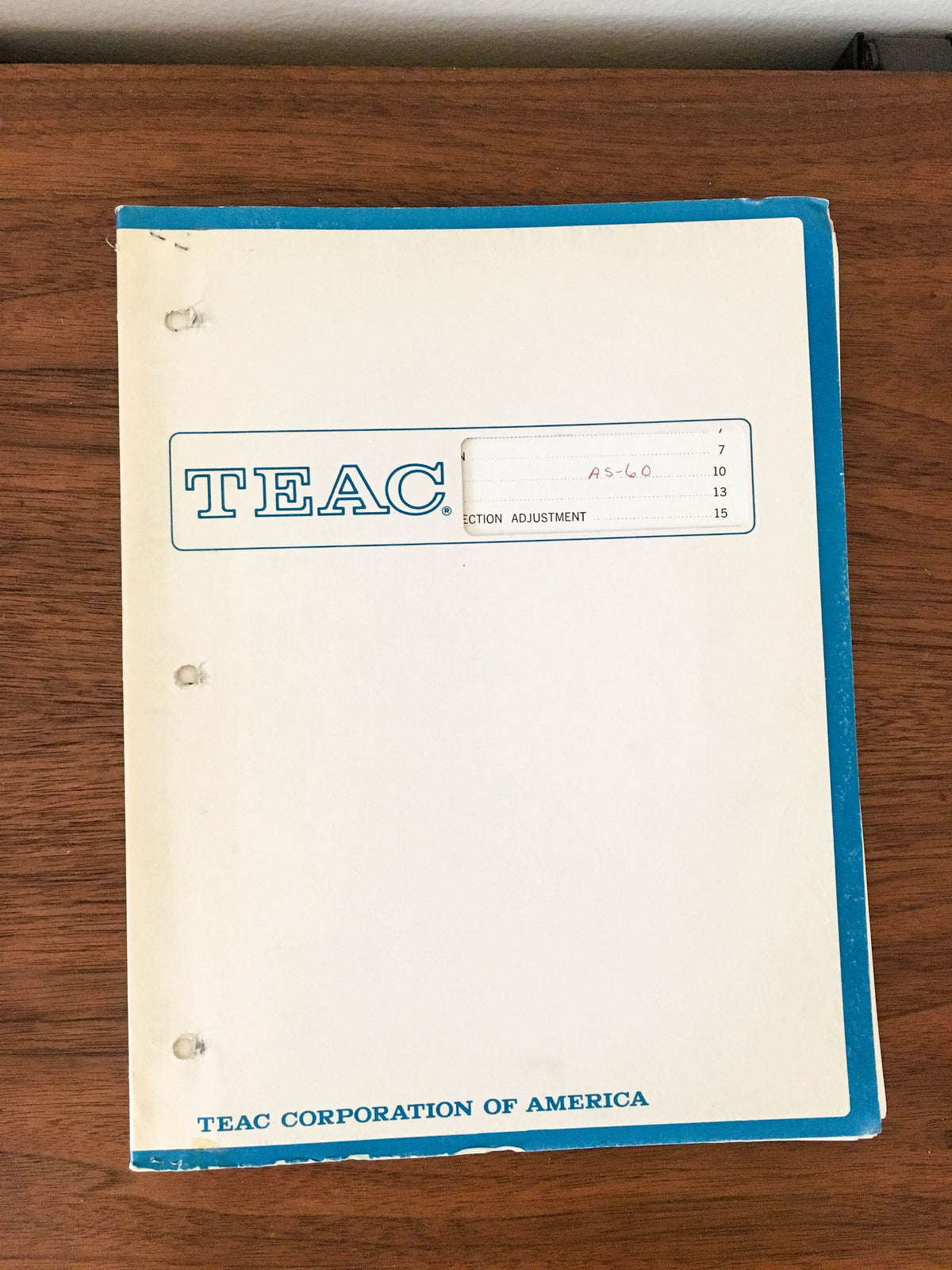 TEAC AS-80 Amplifier Service Manual *Original*