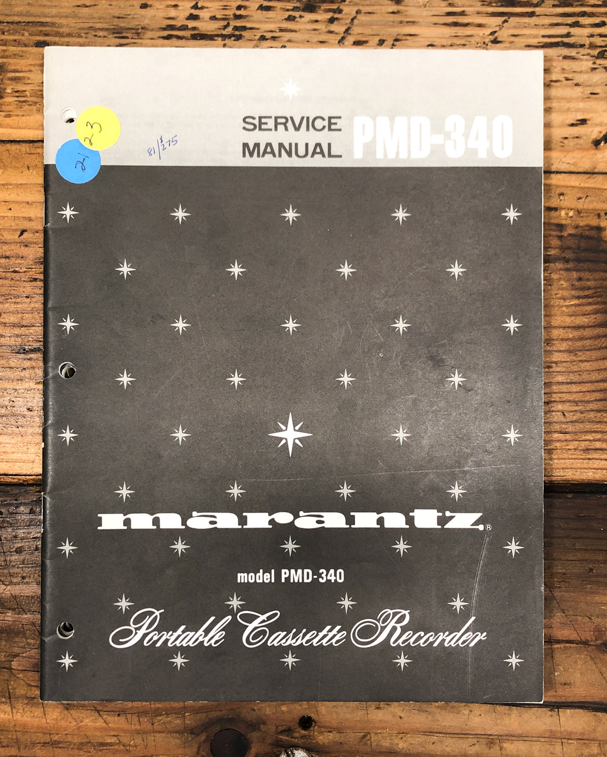 Marantz PMD-340 Cassette Service Manual *Original*