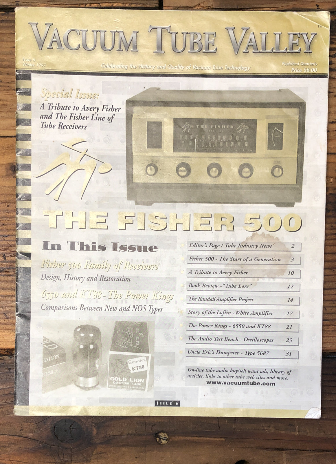 Vacuum Tube Valley Magazine Issue 6 Avery Fisher Model 500 6550 KT88 *Orig*