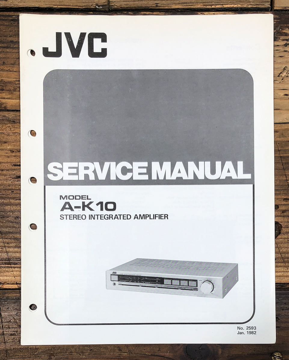 JVC A-K10 Amplifier Service Manual *Original*
