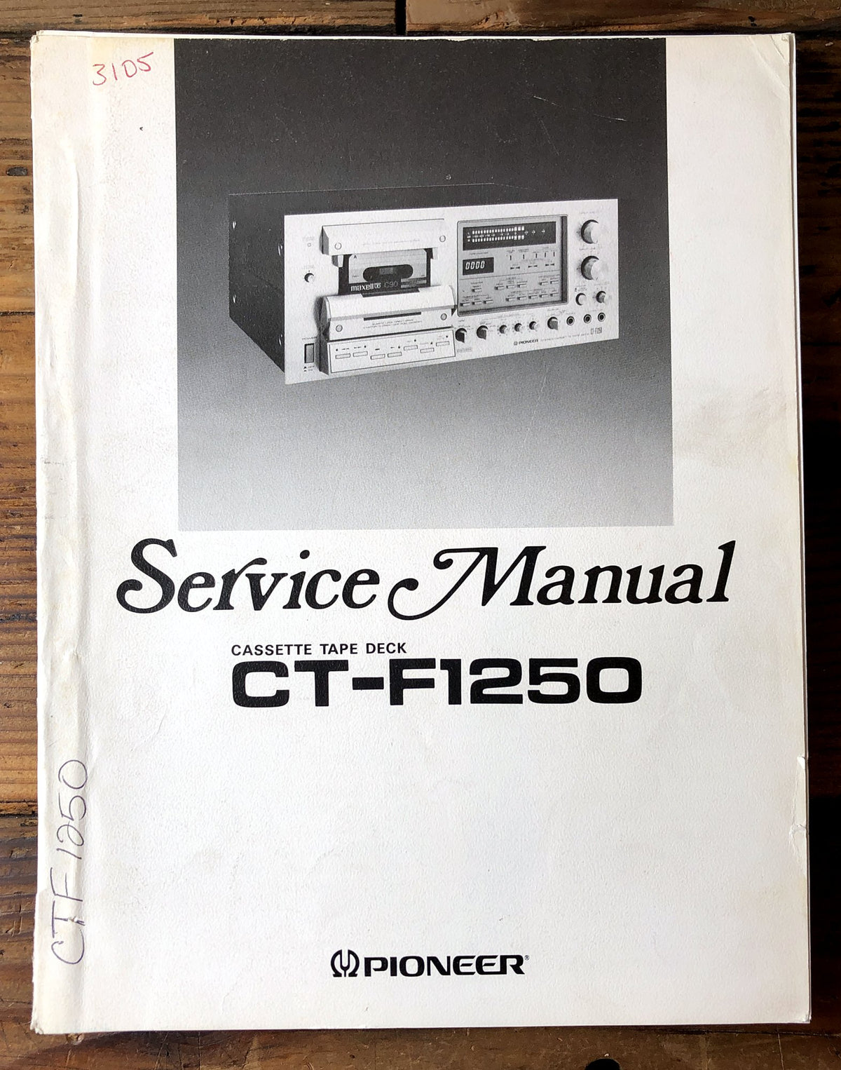 Pioneer CT-F1250 Cassette Deck Service Manual *Original*