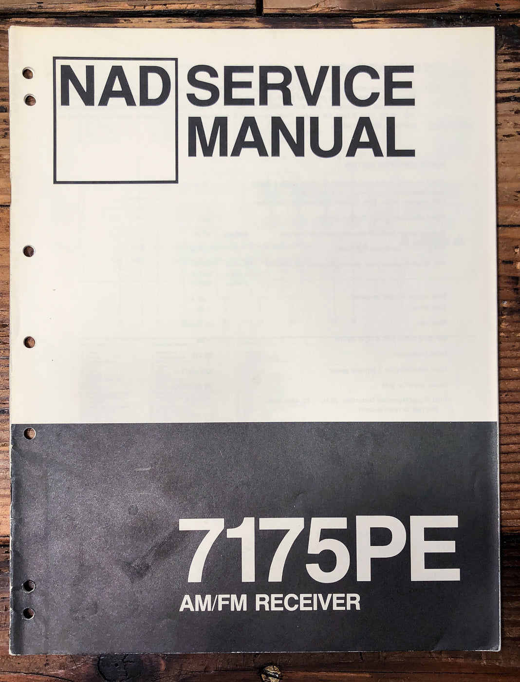 NAD Model 7175PE 7175 PE Receiver Service Manual *Original*