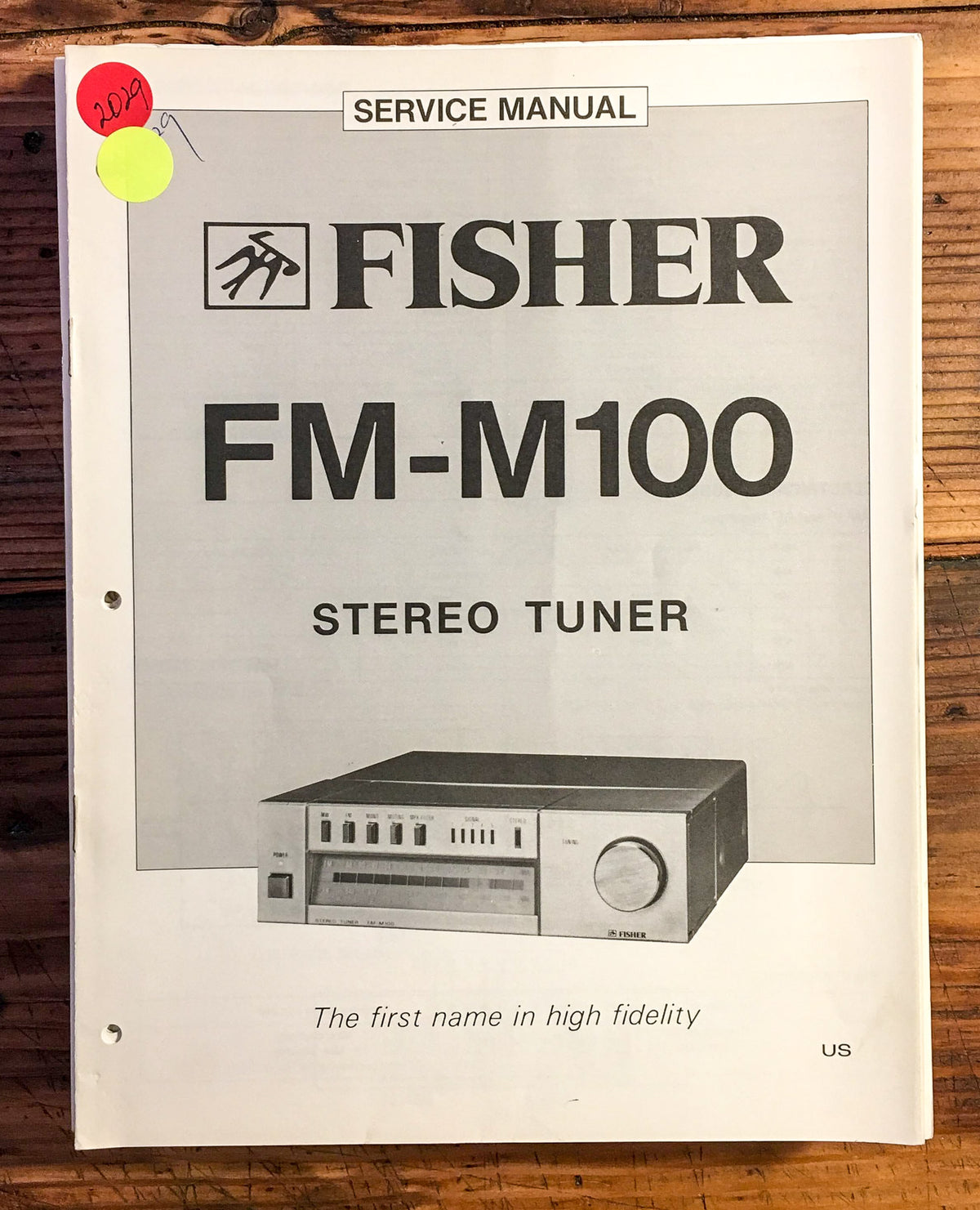 Fisher FM-M100 Tuner Service Manual *Original*