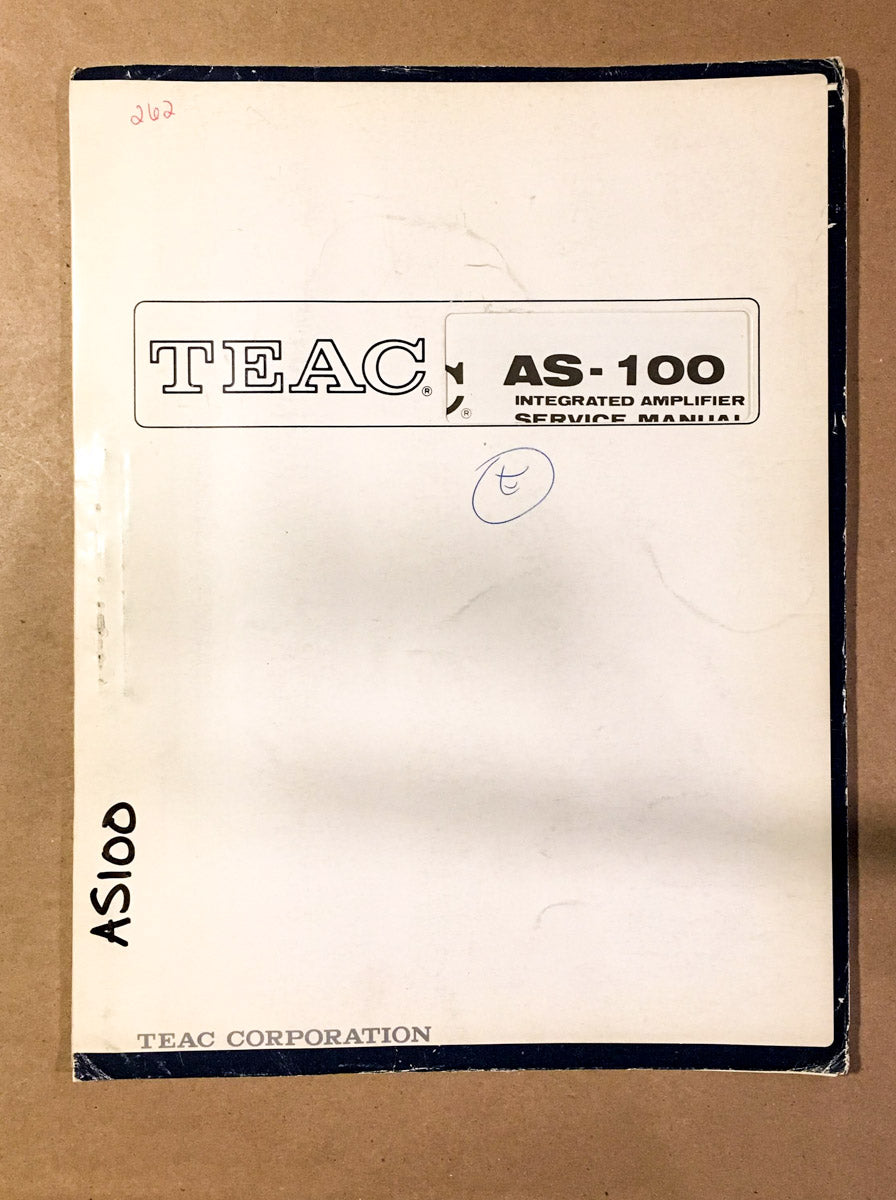 Teac AS-100 Amplifier Service Manual *Original*