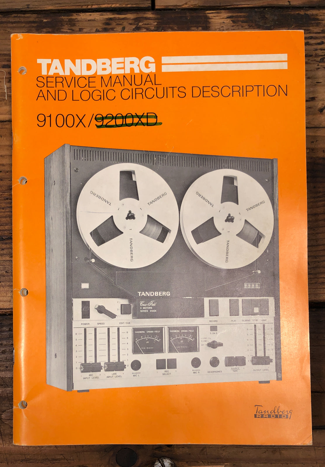 Tandberg Model 9100X 9200XD Reel to Reel Service Manual *Original*
