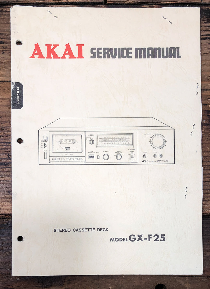 Akai GX-F25 Cassette Service Manual *Original*