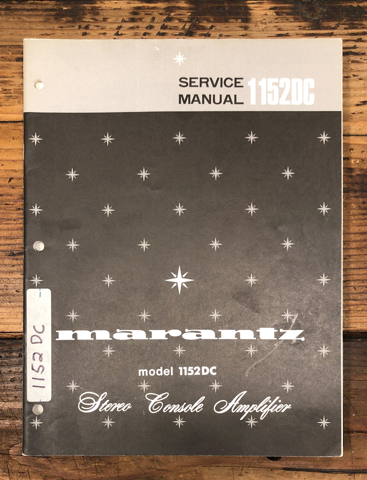 Marantz Model 1152DC Amplifier Service Manual *Original*