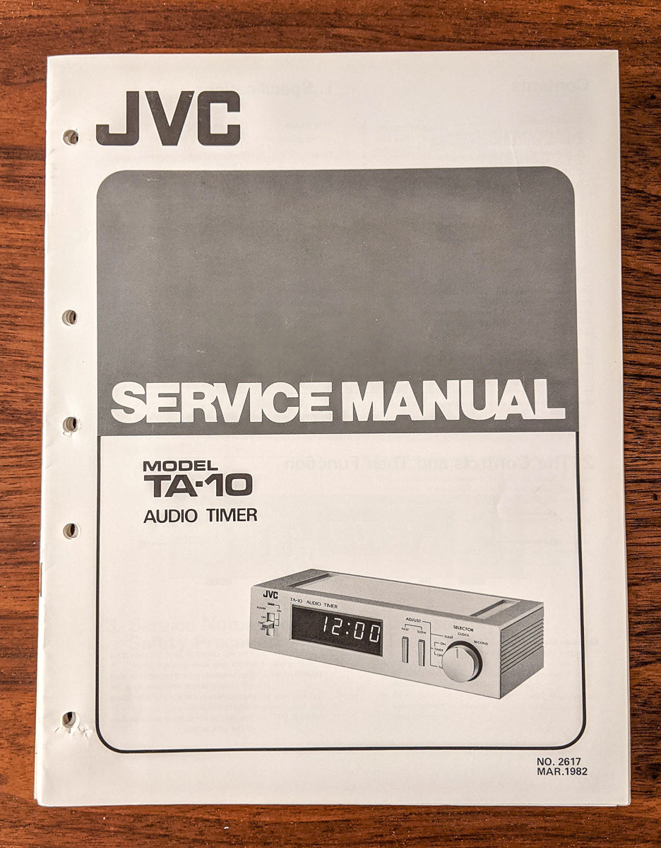 JVC TA-10 Timer Service Manual *Original*