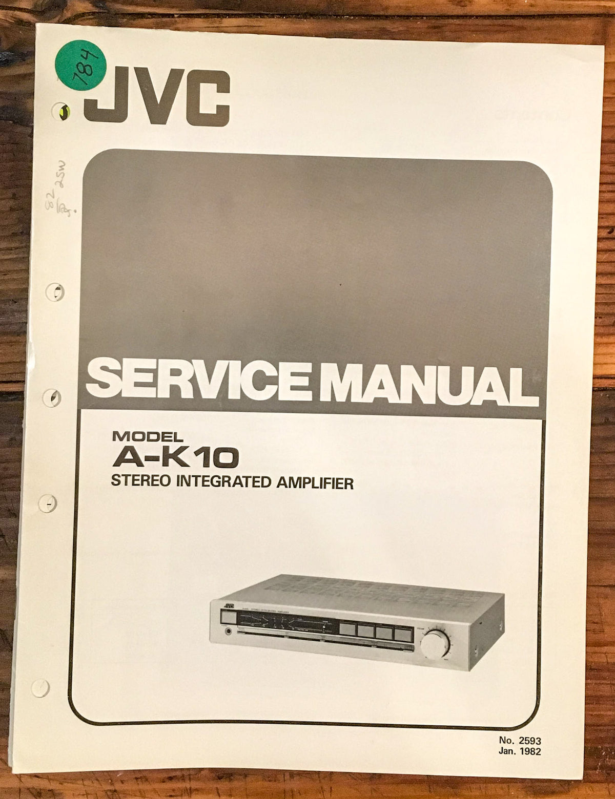 JVC A-K10 Amplifier Service Manual *Original*