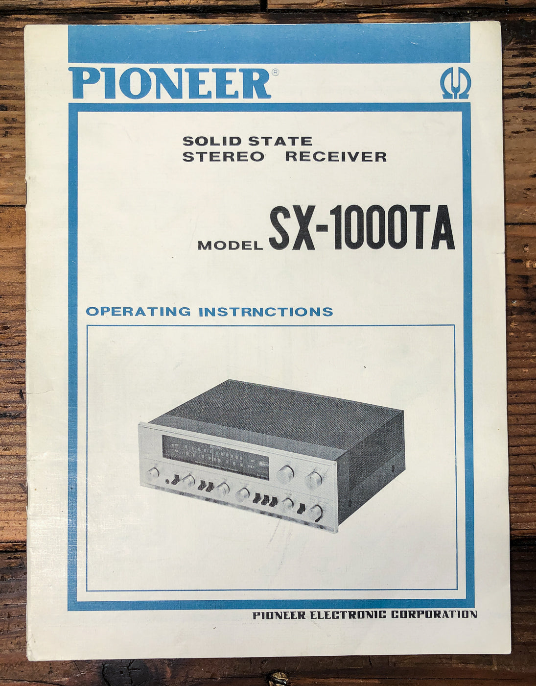 Pioneer SX-1000TA Receiver Owners / User Manual *Original*