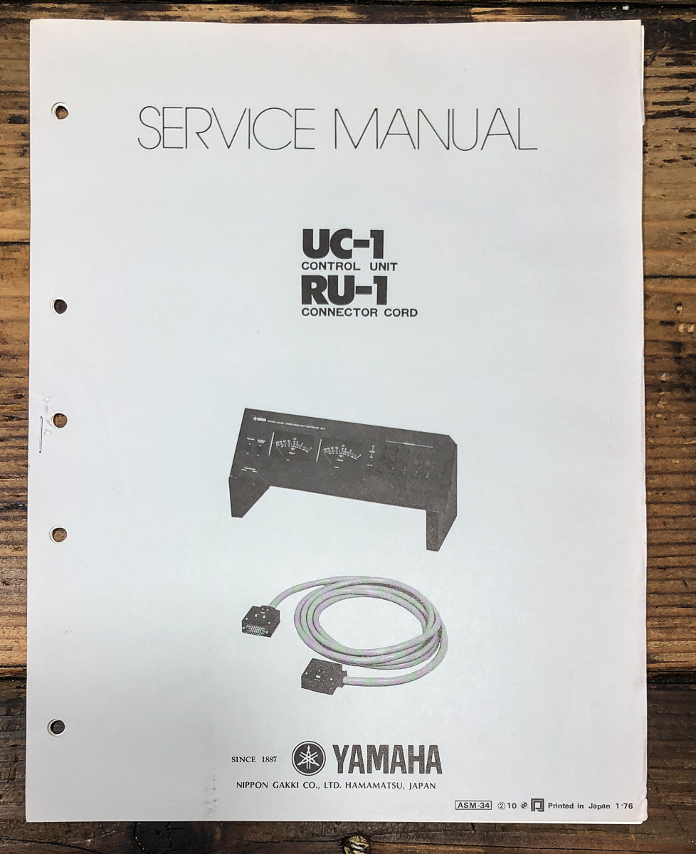 Yamaha UC-1 RU-1 Remote Control Service Manual *Original*