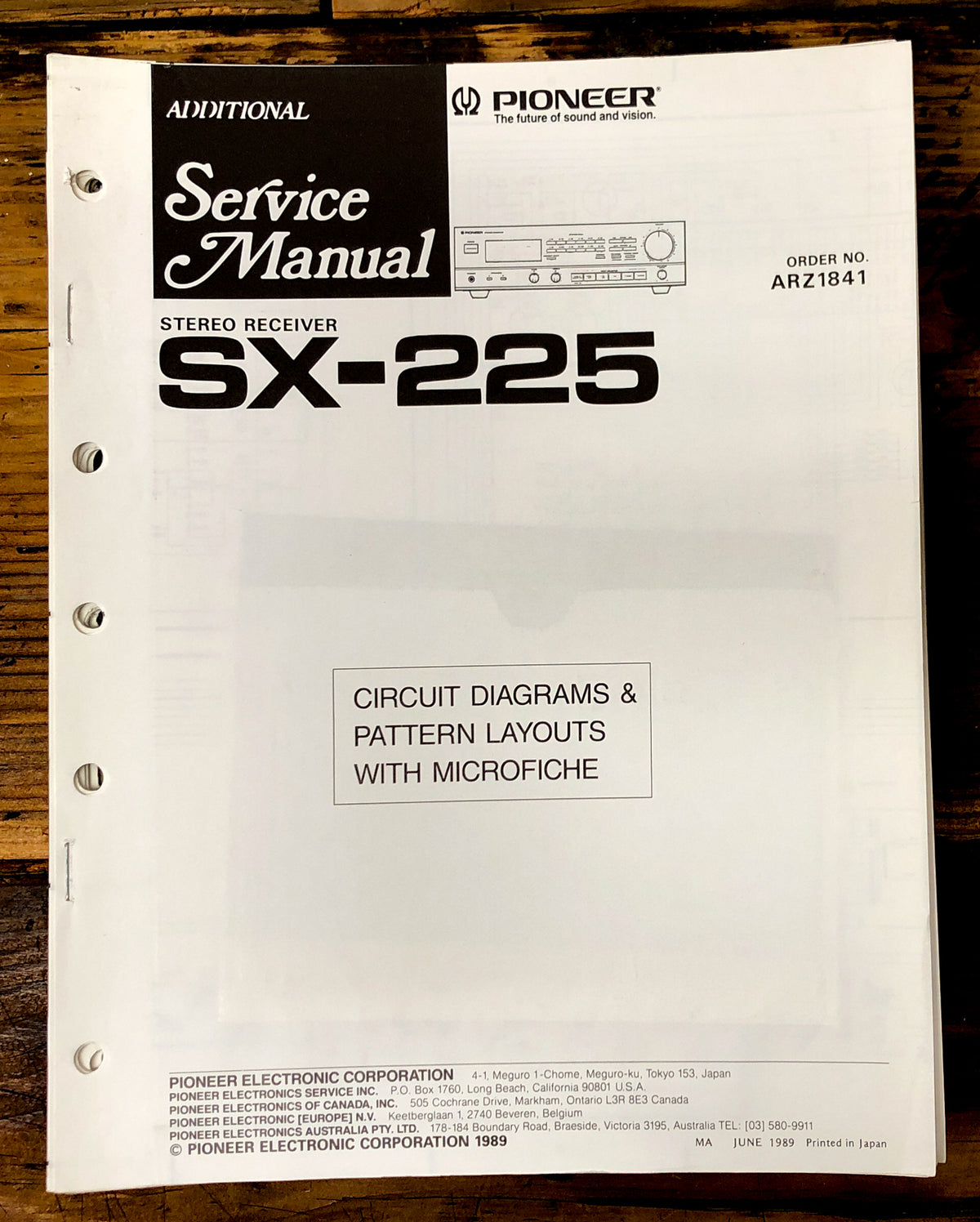 Pioneer SX-225 Receiver Service Manual *Original*