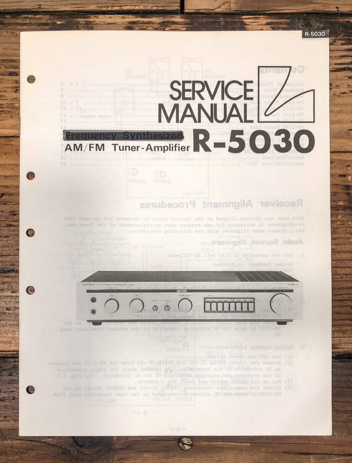 Luxman R-5030 Receiver Service Manual *Original*