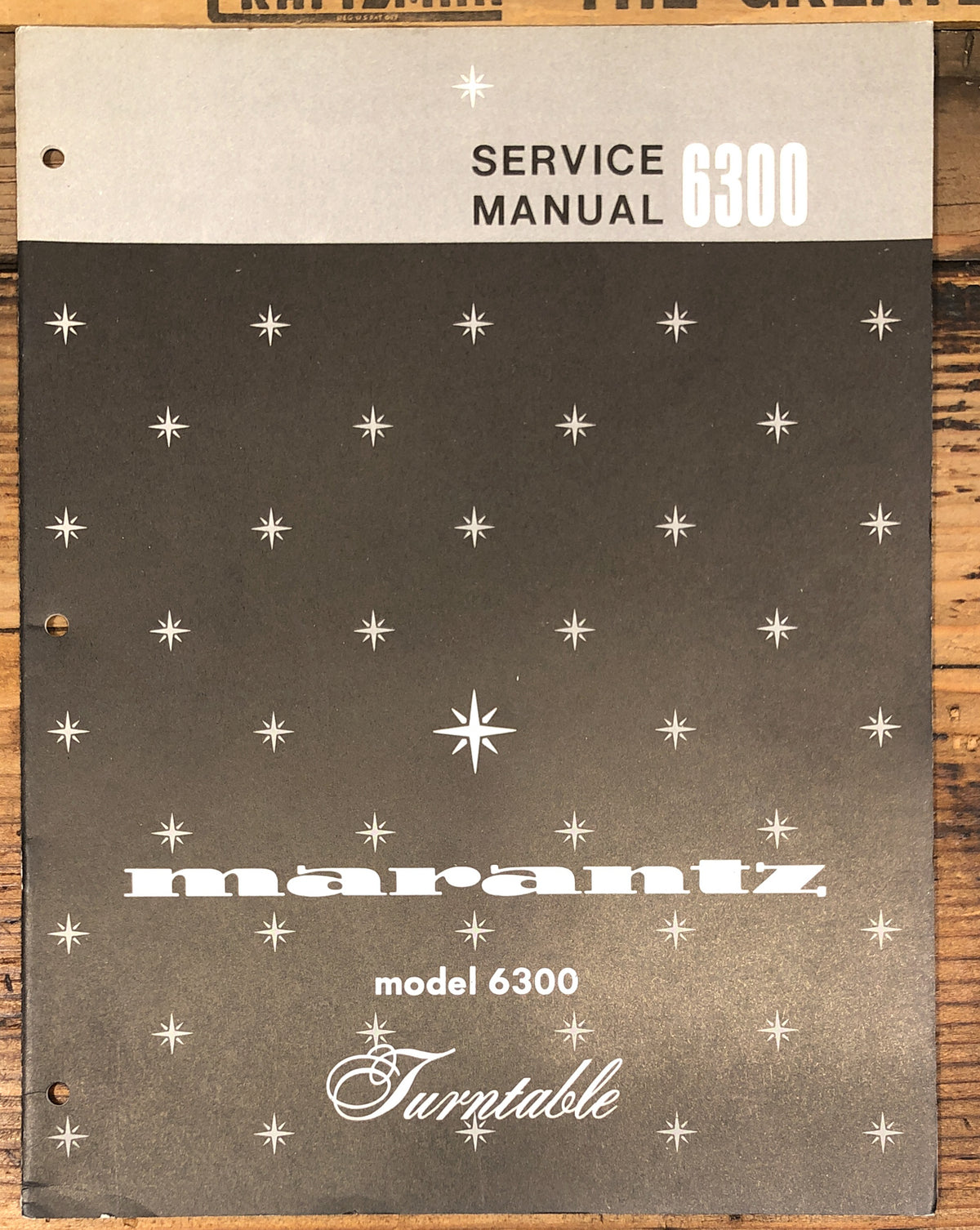 Marantz Model 6300 Record Player / Turntable Service Manual *Original*