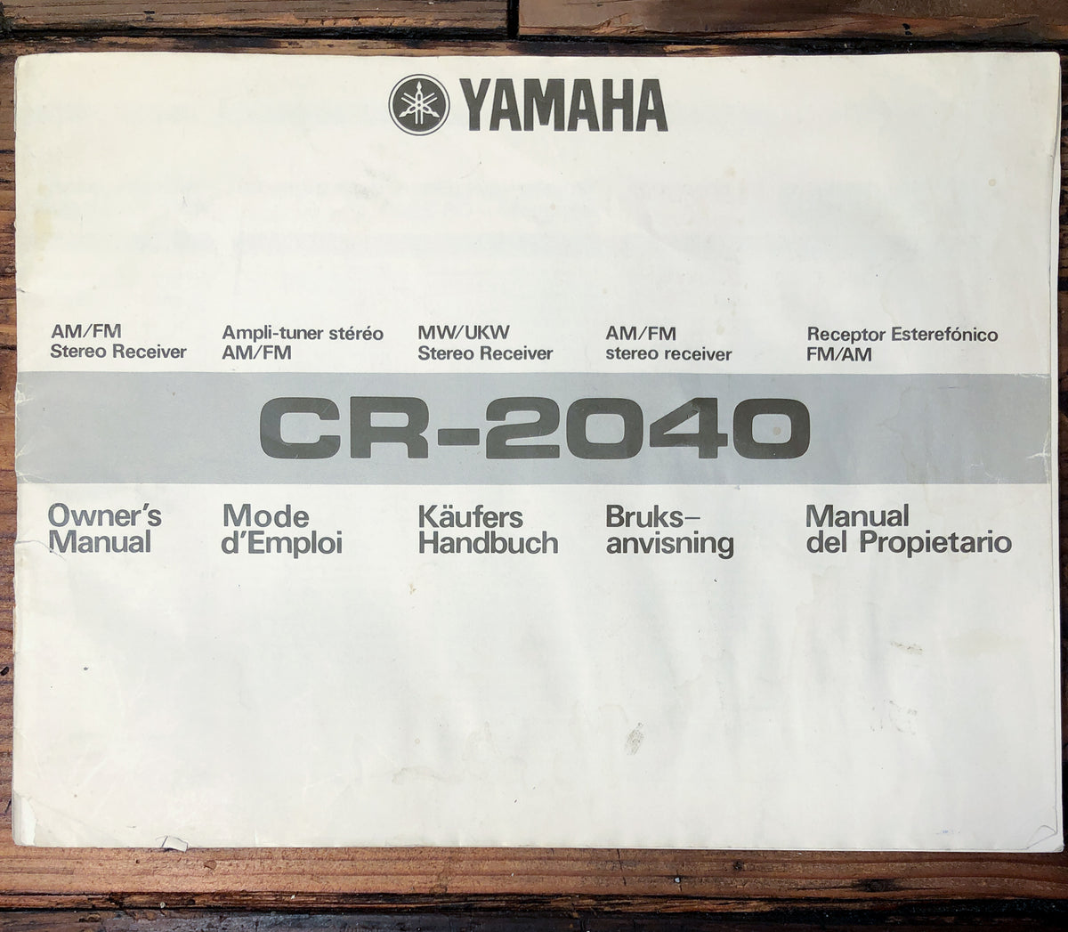Yamaha CR-2040 Receiver Owners / User Manual *Original*