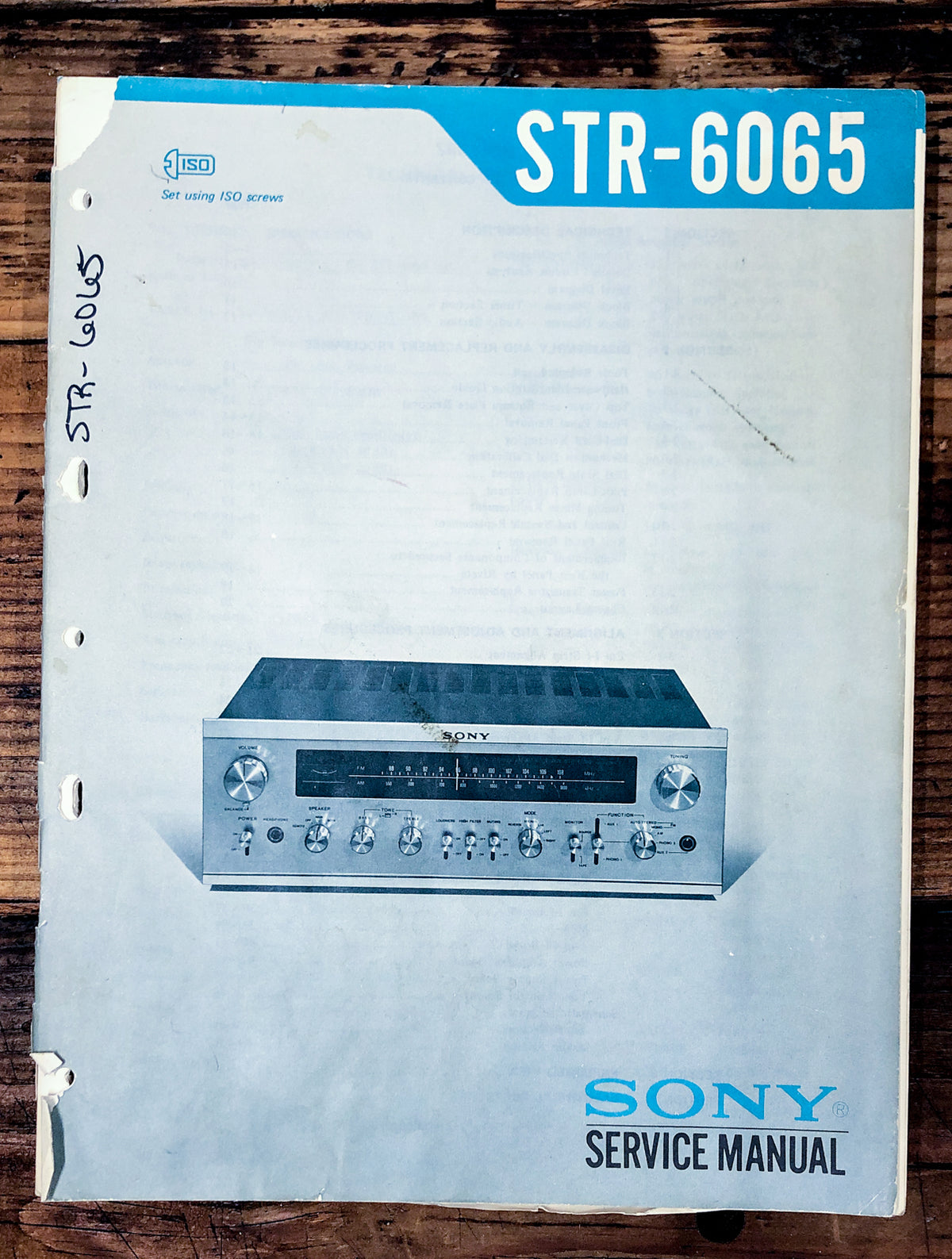 Sony STR-6065 Receiver Service Manual *Original*