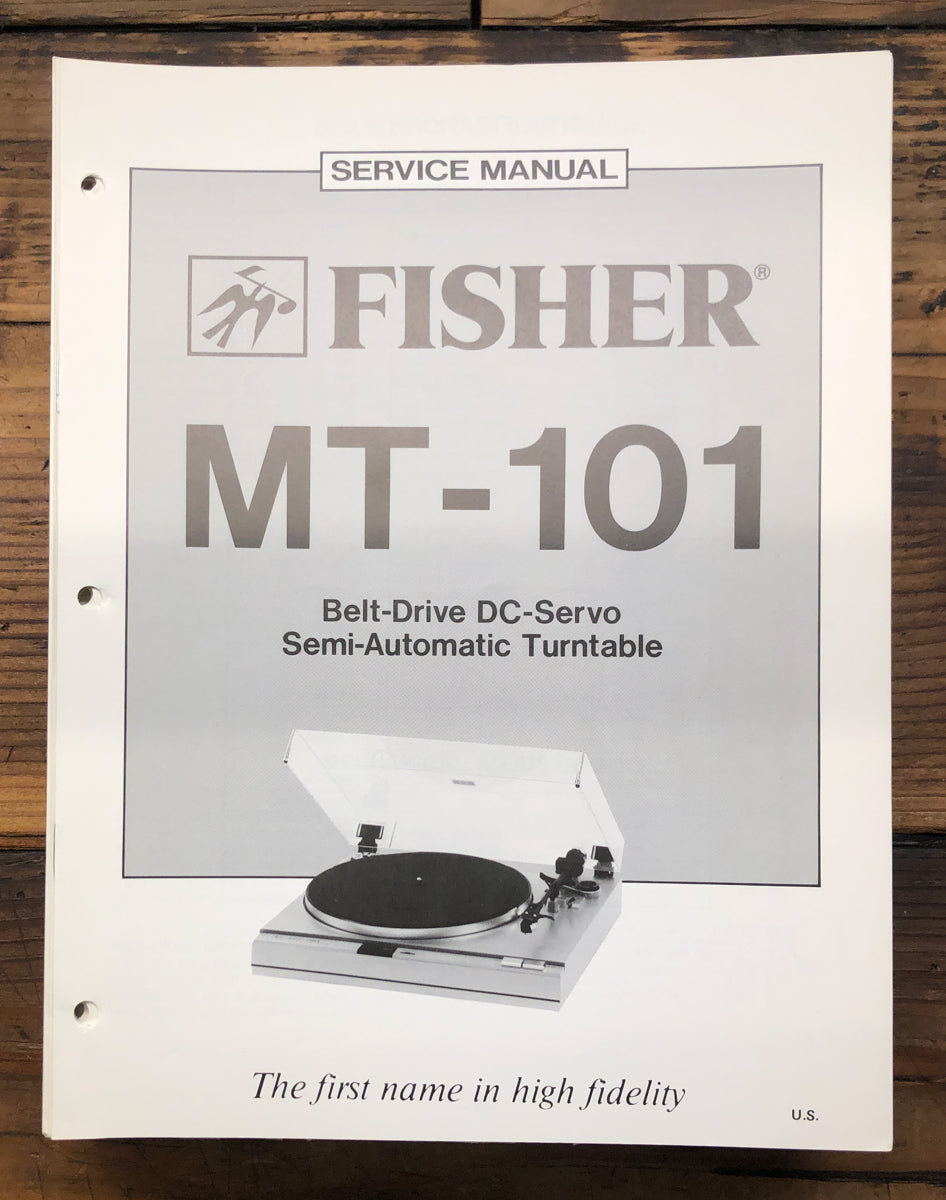 Fisher MT-101 Record Player / Turntable Service Manual *Original*