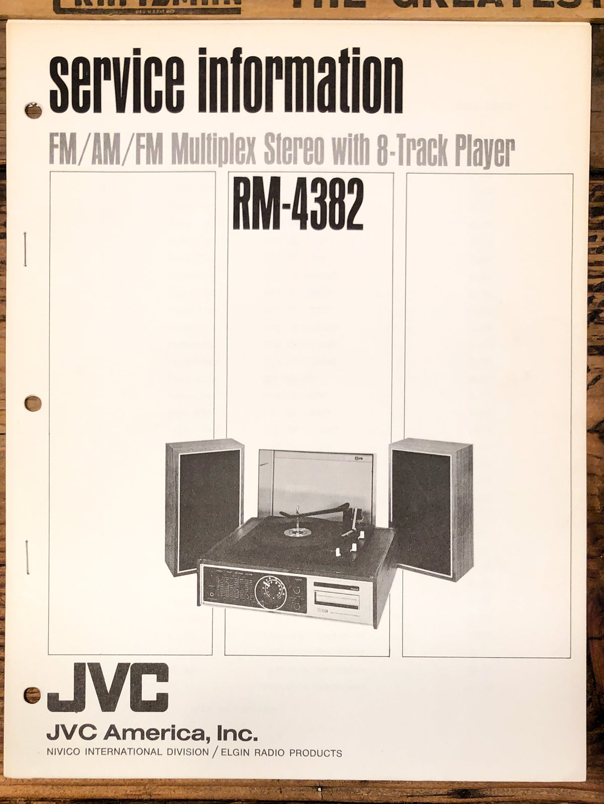 JVC RM-4382 Stereo Service Manual *Original*