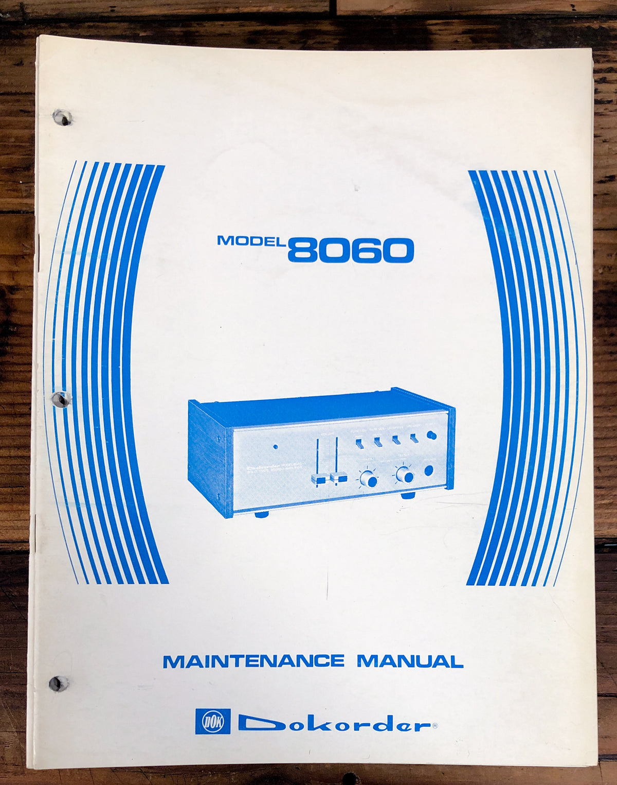 Dokorder Model 8060 Amplifier Service Manual *Original*