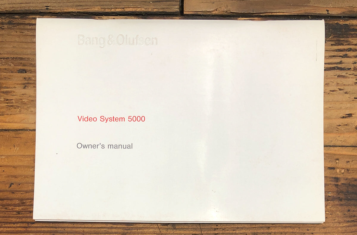 B&O Bang Olufsen Video System 5000 Receiver Owners / User Manual *Original*