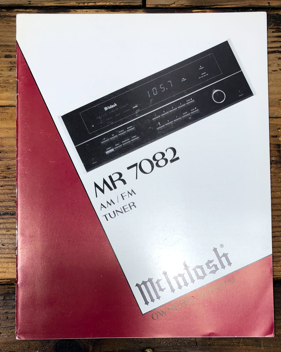 McIntosh MR-7083 MR7083 Tuner Owners / User Manual *Original*