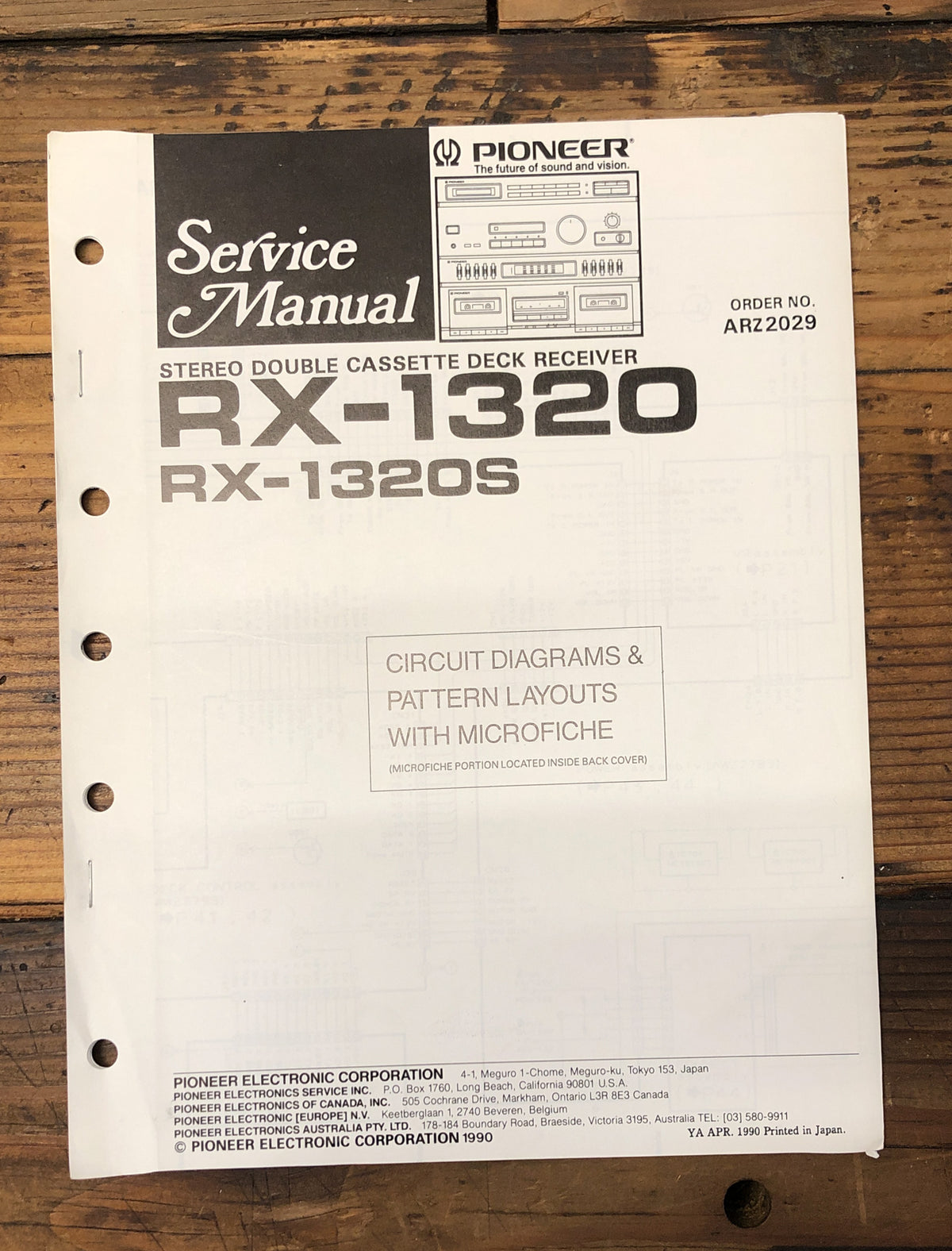 Pioneer RX-1320 RX-1320S Receiver Service Manual *Original*