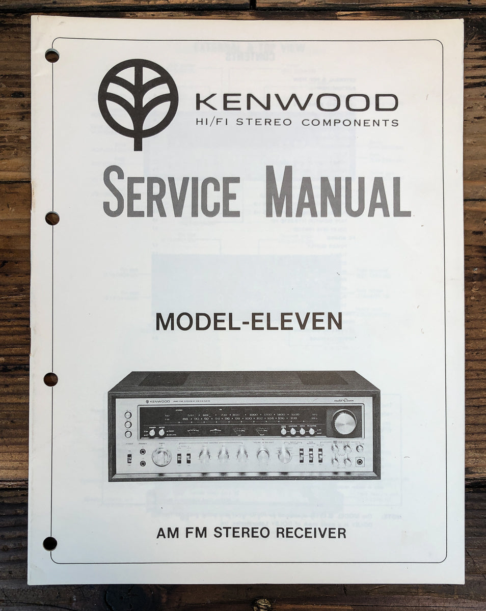 Kenwood Model Eleven / 11 Receiver Service Manual *Original*