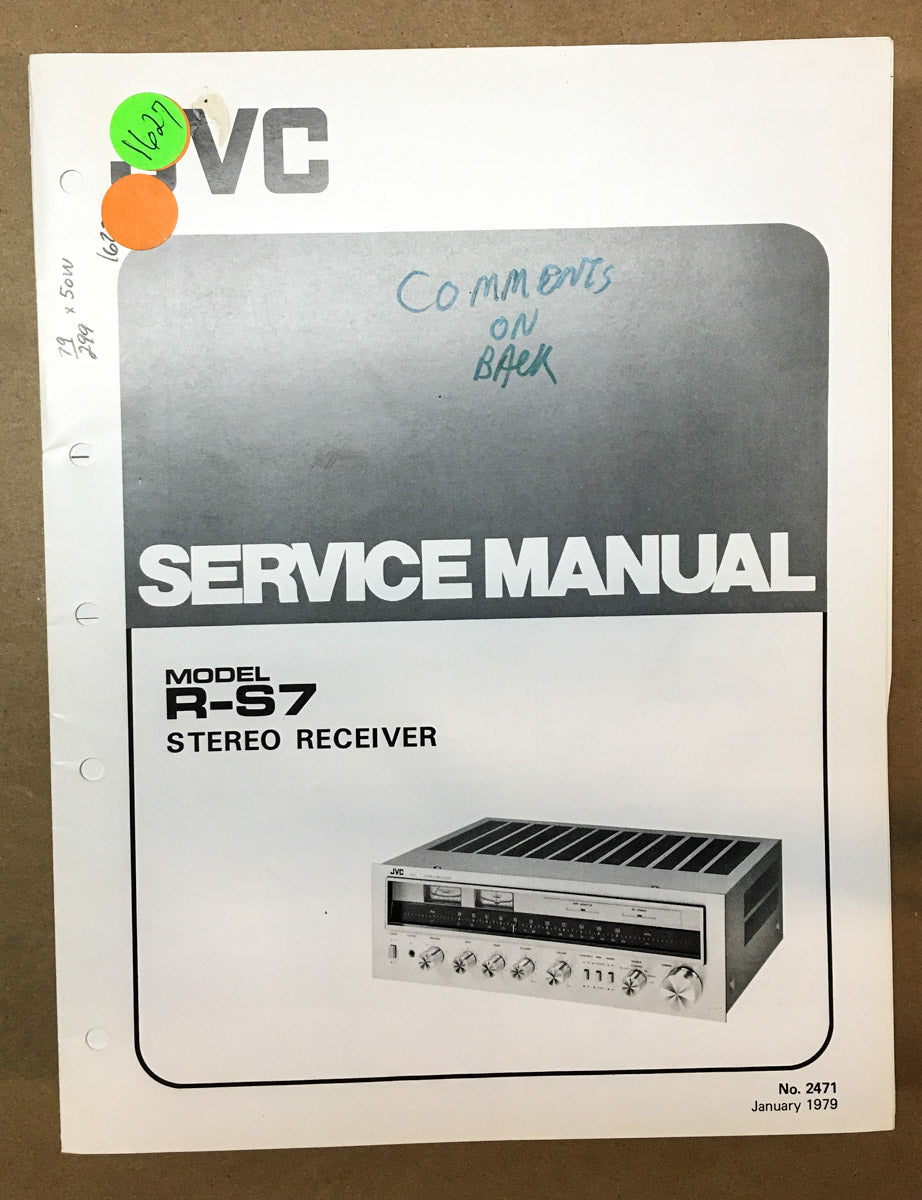 JVC R-S7 Receiver Service Manual *Original*