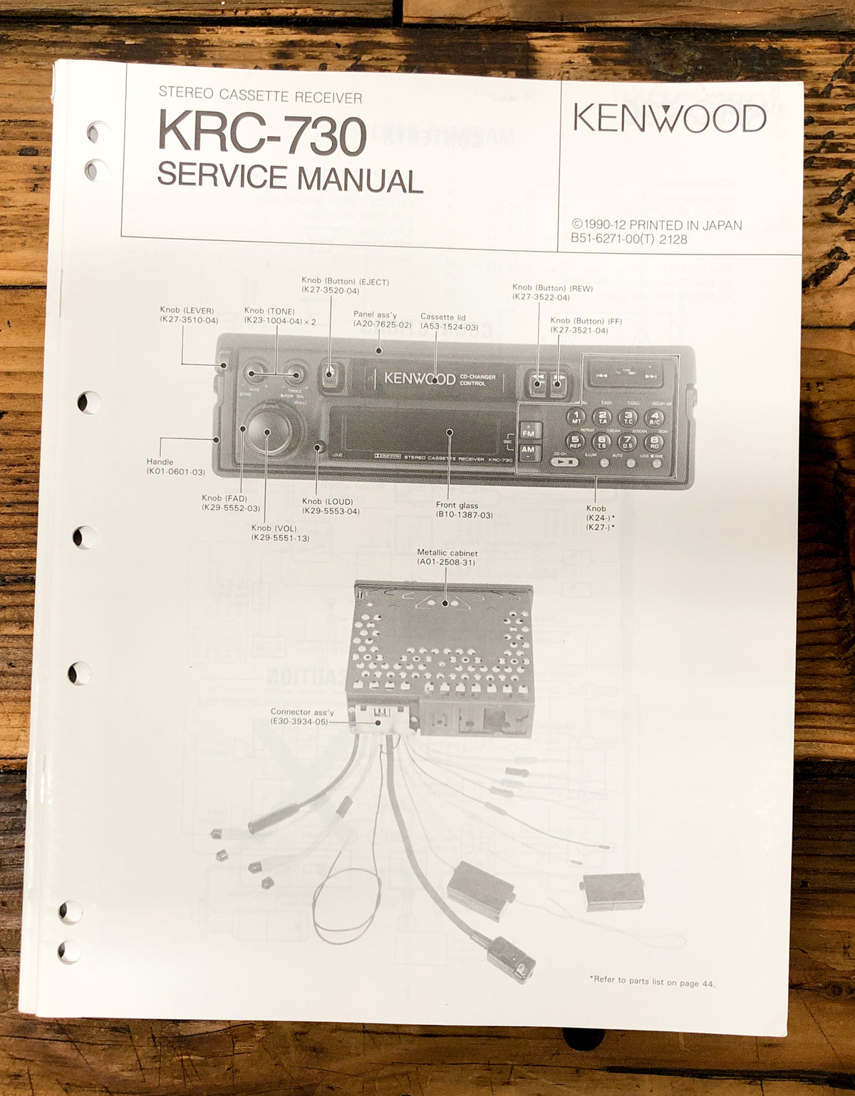 Kenwood KRC-730 Car Radio Service Manual *Original*