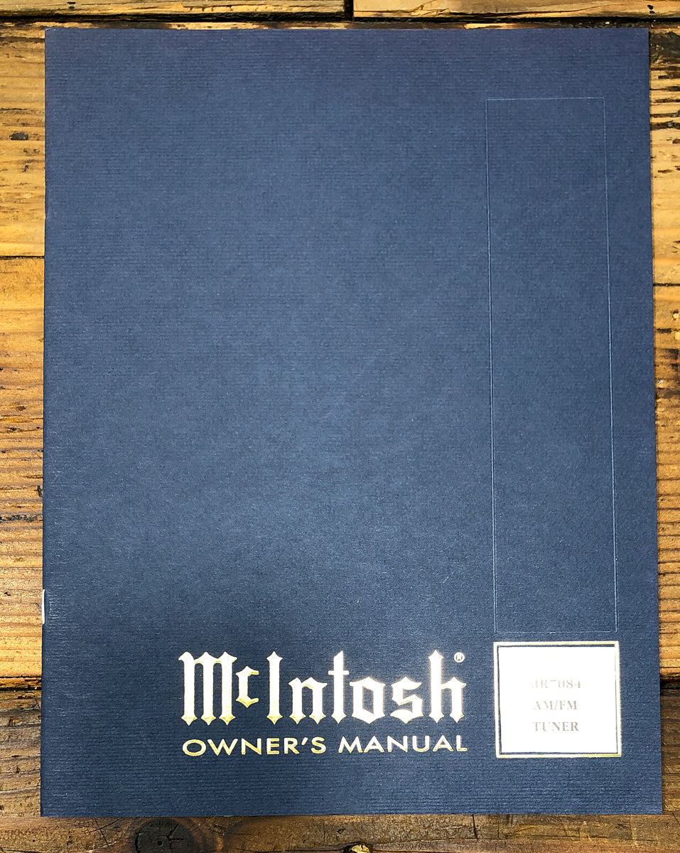 McIntosh MR-500 MR500 Tuner Owners / User Manual *Original*