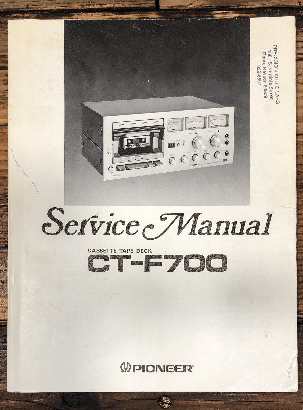 Pioneer CT-F700 Cassette Service Manual *Original*