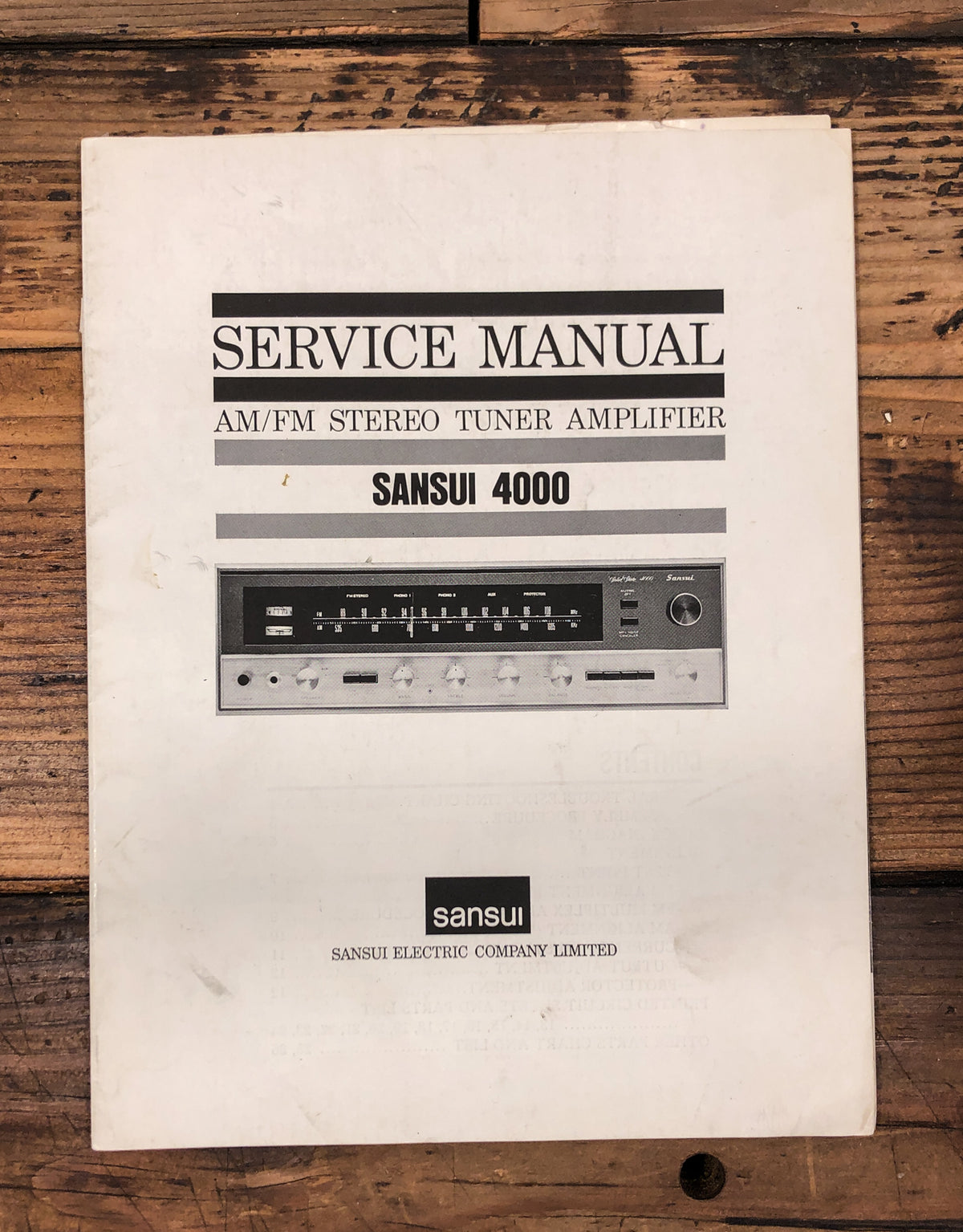 Sansui Model 4000 Receiver Service Manual *Original*