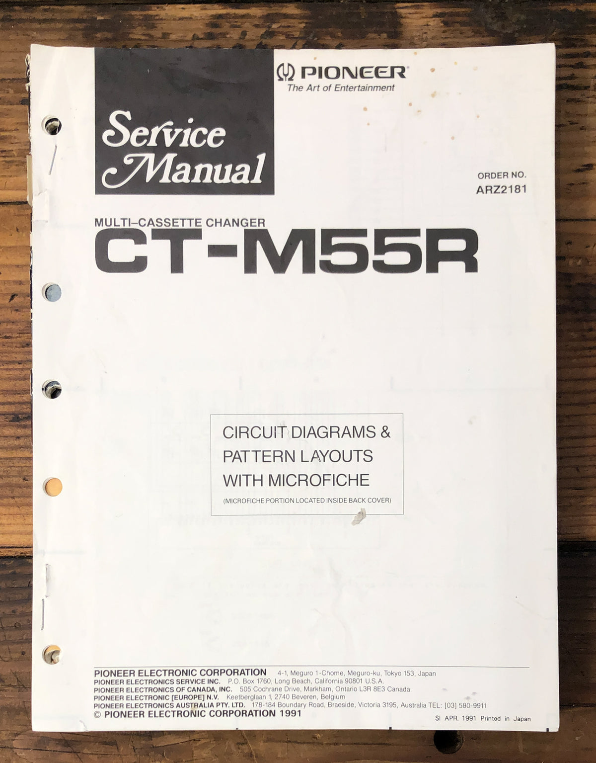 Pioneer CT-M55R Cassette Service Manual *Original*