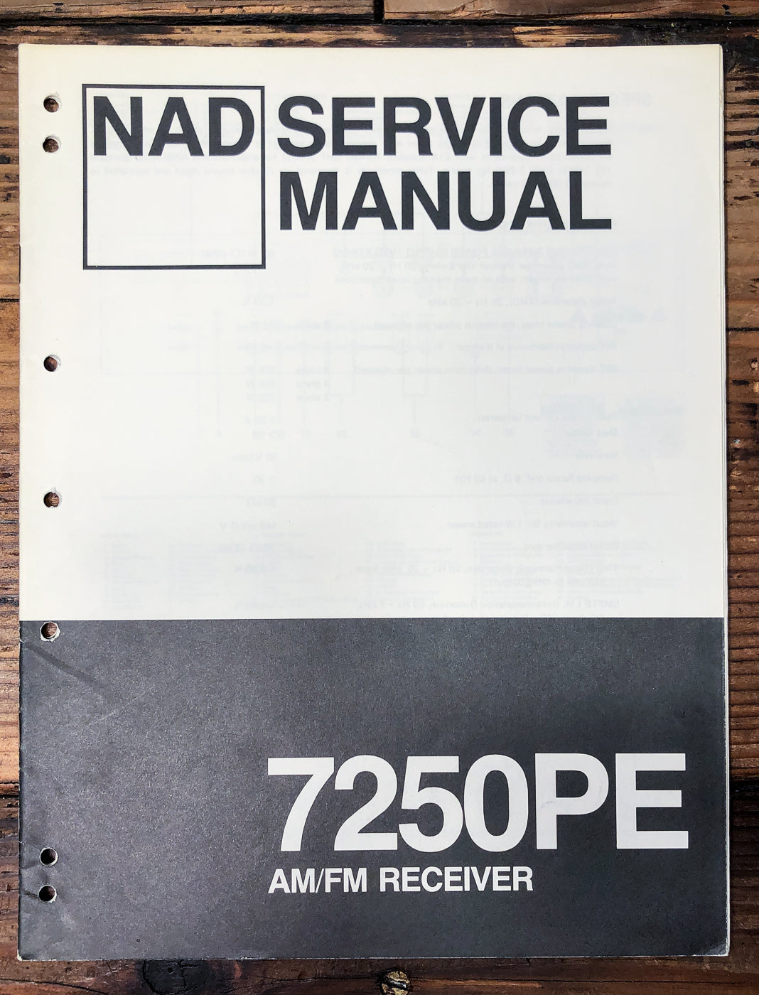NAD Model 7250PE Receiver Service Manual *Original*