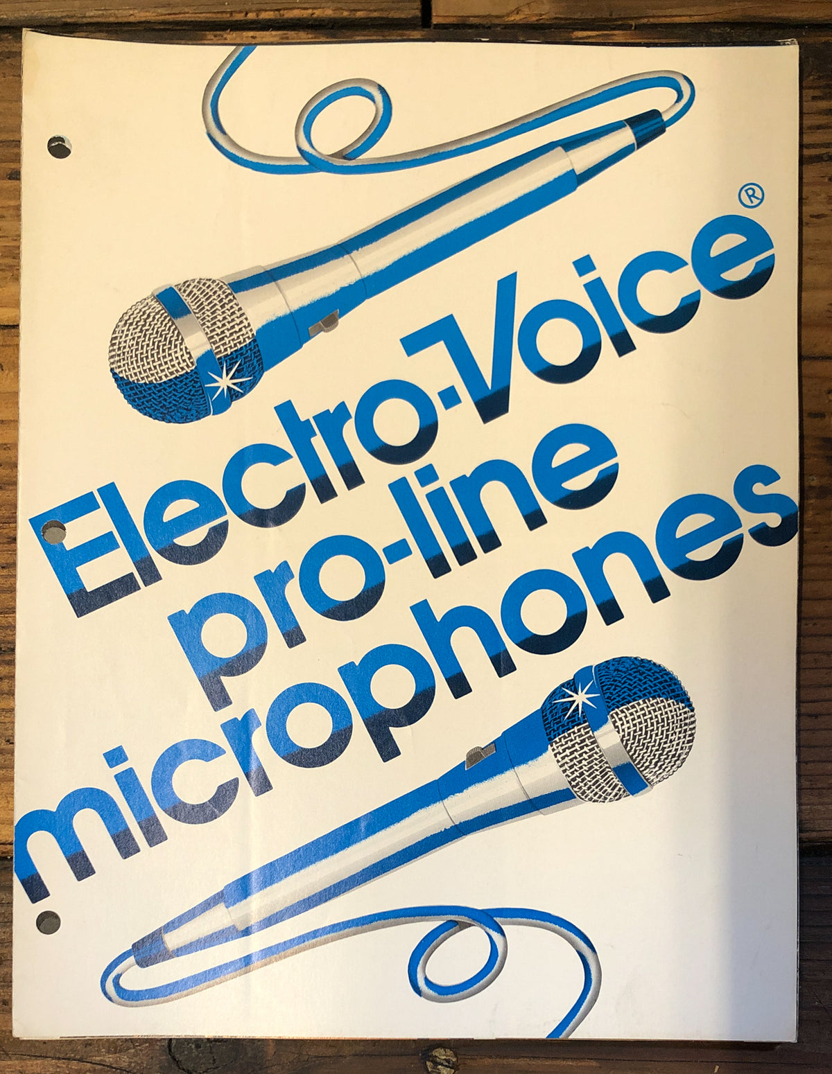 Electro-Voice EV Pro-Line MicrophonesPL91 PL95 PL11 3pg Dealer Brochure *Orig*