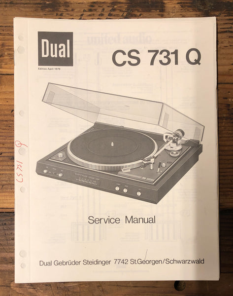 Dual CS-731Q Record Player / Turntable  Service Manual *Original*