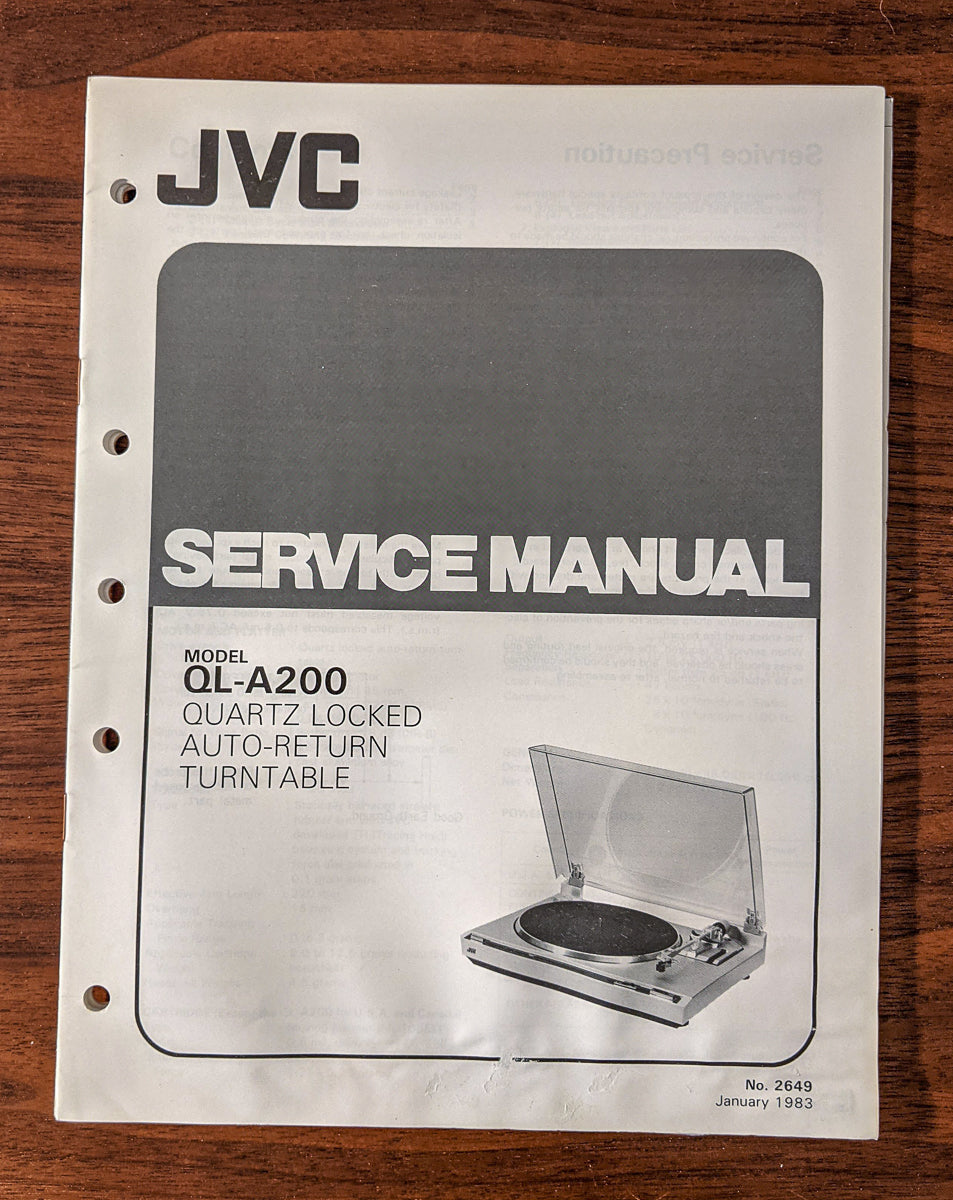 JVC QL-A200 Record Player / Turntable Service Manual *Original*