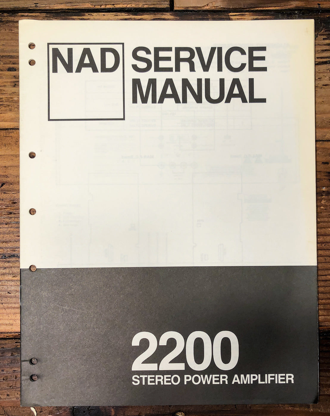 NAD Model 2200 Amplifier Service Manual *Original*