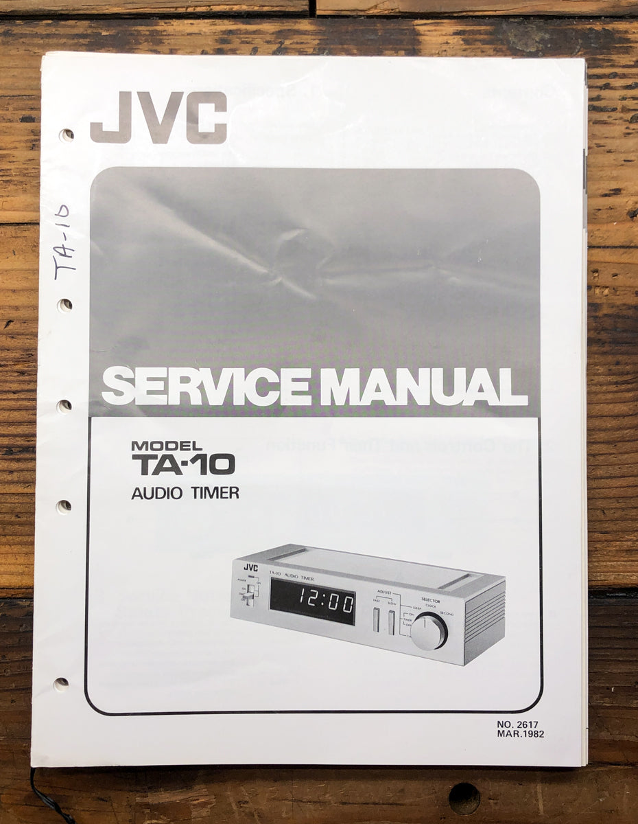 JVC TA-10 Timer Service Manual *Original*