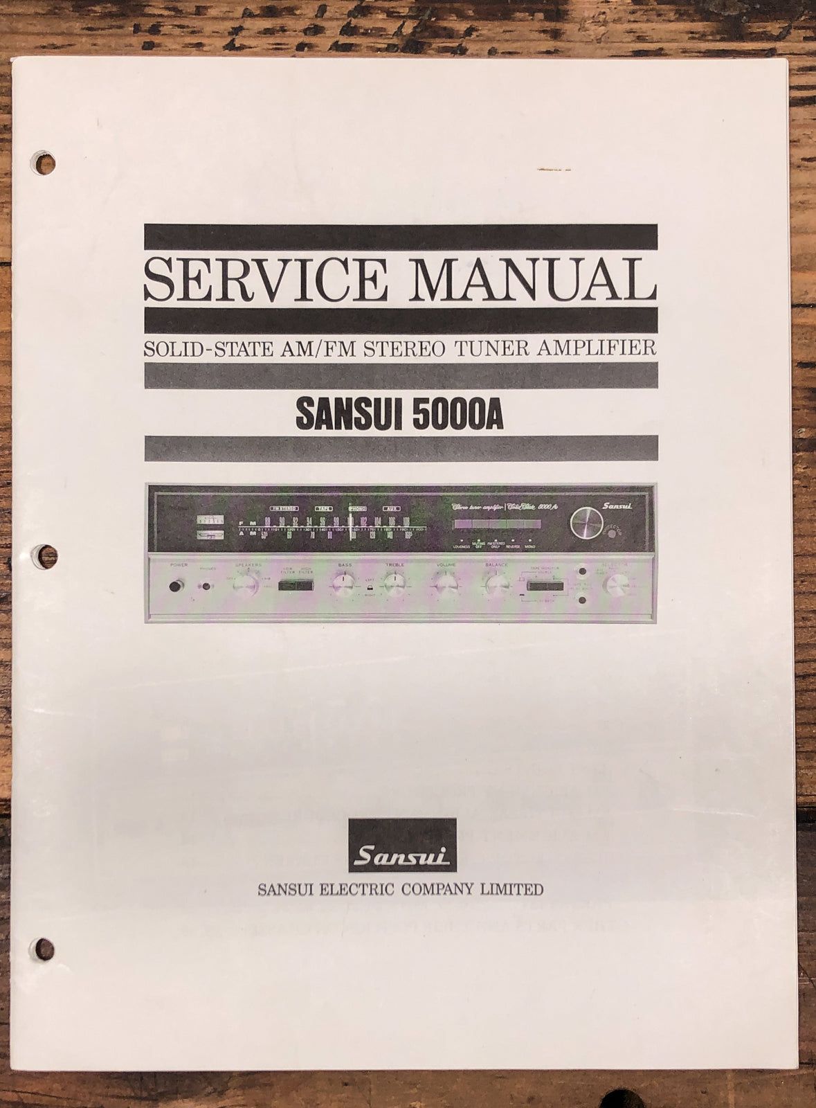 Sansui Model 5000A Receiver Service Manual *Original* #2