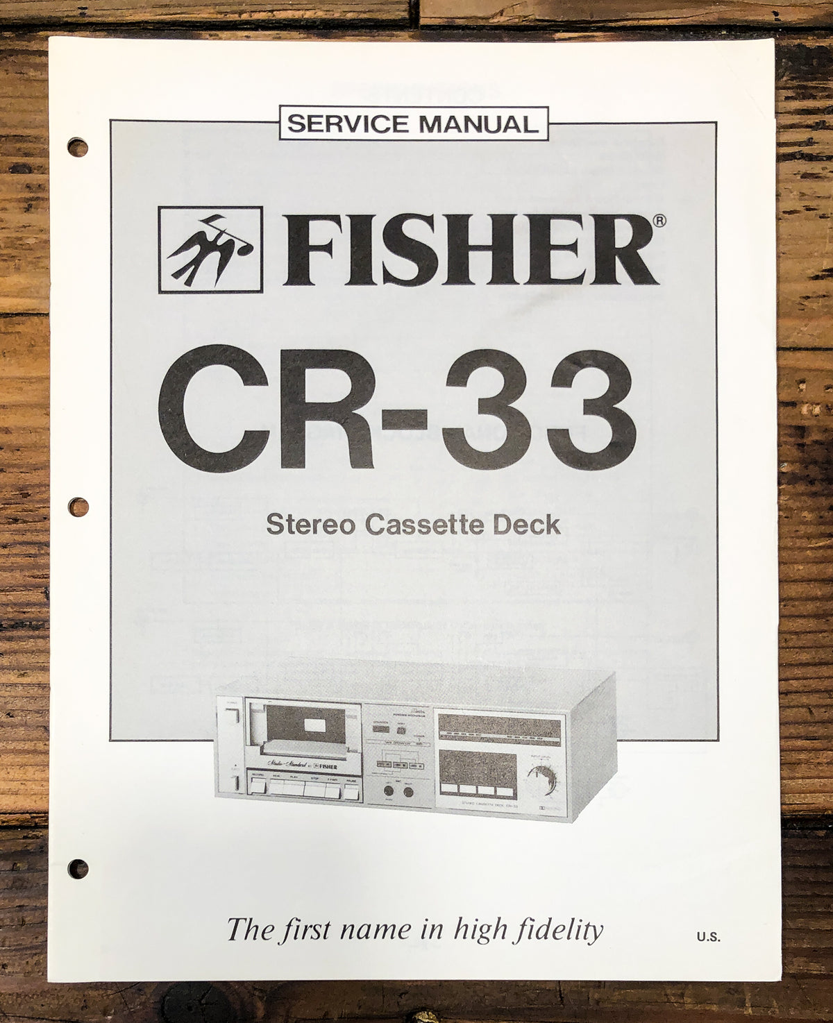 Fisher CR-33 Cassette Service Manual *Original*