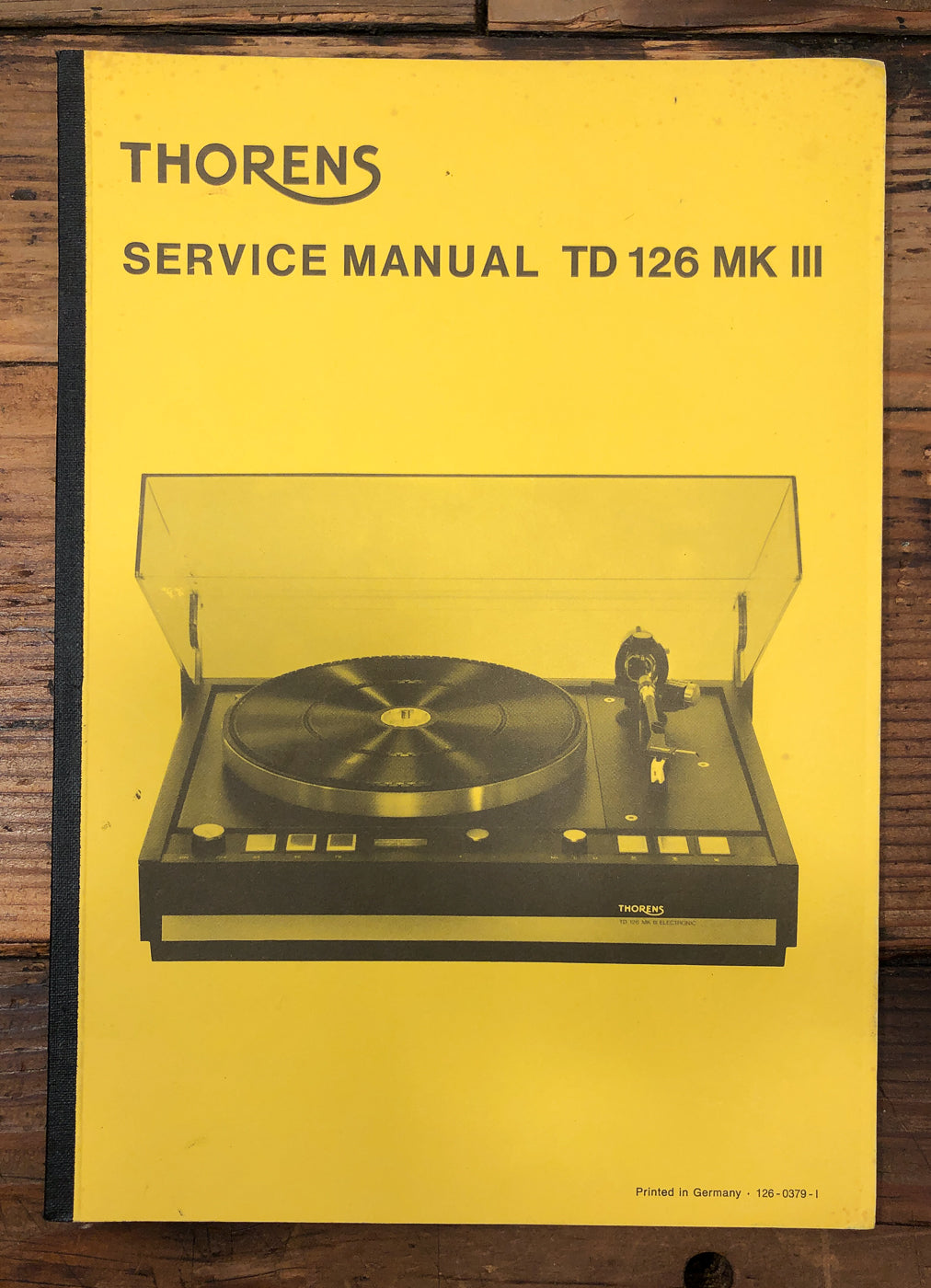 Thorens TD-126 MKIII MK3 Record Player / Turntable Service Manual *Original*